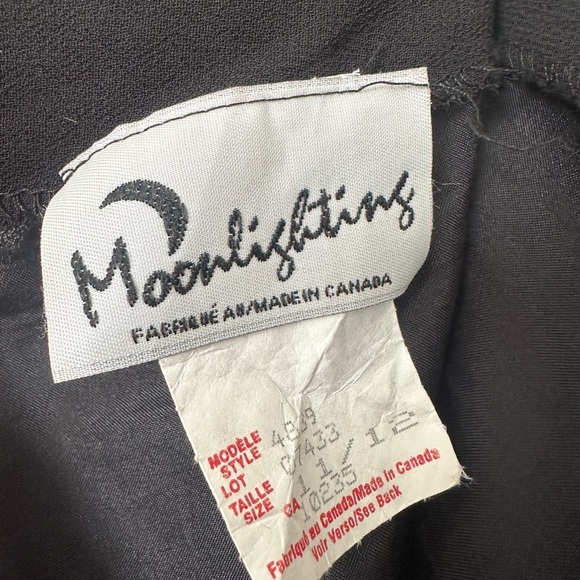 Vintage “Moonlighting”Black Straight Leg Dress Pants - Size 11/12 - Picture 4 of 9
